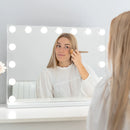 Vanity Mirror featuring 15 LED Bulbs, Adjustable Brightness, and 3 Light Modes