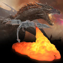 Lámpara LED 3D Dragon Fire, recargable por USB