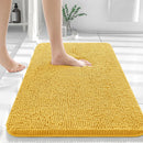 Kitinjoy Luxury Chenille Bath Rugs Machine Washable Non-Slip Plush Shaggy Bathroom Mats Rugs Toilet Bathtub Room Foot Floor Mats