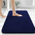 Kitinjoy Luxury Chenille Bath Rugs Machine Washable Non-Slip Plush Shaggy Bathroom Mats Rugs Toilet Bathtub Room Foot Floor Mats