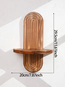 1Pc Boho Style Wooden Wall Shelves