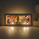 Luminária noturna 3D LED estilo anime, recarregável via USB.