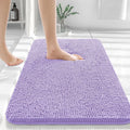 Kitinjoy Luxury Chenille Bath Rugs Machine Washable Non-Slip Plush Shaggy Bathroom Mats Rugs Toilet Bathtub Room Foot Floor Mats