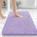 Kitinjoy Luxury Chenille Bath Rugs Machine Washable Non-Slip Plush Shaggy Bathroom Mats Rugs Toilet Bathtub Room Foot Floor Mats