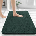 Kitinjoy Luxury Chenille Bath Rugs Machine Washable Non-Slip Plush Shaggy Bathroom Mats Rugs Toilet Bathtub Room Foot Floor Mats