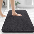 Kitinjoy Luxury Chenille Bath Rugs Machine Washable Non-Slip Plush Shaggy Bathroom Mats Rugs Toilet Bathtub Room Foot Floor Mats