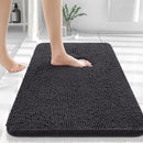 Kitinjoy Luxury Chenille Bath Rugs Machine Washable Non-Slip Plush Shaggy Bathroom Mats Rugs Toilet Bathtub Room Foot Floor Mats
