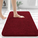 Kitinjoy Luxury Chenille Bath Rugs Machine Washable Non-Slip Plush Shaggy Bathroom Mats Rugs Toilet Bathtub Room Foot Floor Mats