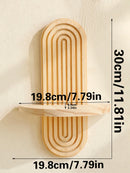 1Pc Boho Style Wooden Wall Shelves