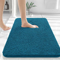 Kitinjoy Luxury Chenille Bath Rugs Machine Washable Non-Slip Plush Shaggy Bathroom Mats Rugs Toilet Bathtub Room Foot Floor Mats