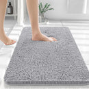 Kitinjoy Luxury Chenille Bath Rugs Machine Washable Non-Slip Plush Shaggy Bathroom Mats Rugs Toilet Bathtub Room Foot Floor Mats