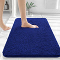 Kitinjoy Luxury Chenille Bath Rugs Machine Washable Non-Slip Plush Shaggy Bathroom Mats Rugs Toilet Bathtub Room Foot Floor Mats