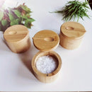 Conjunto de potes de bambu para temperos