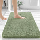 Kitinjoy Luxury Chenille Bath Rugs Machine Washable Non-Slip Plush Shaggy Bathroom Mats Rugs Toilet Bathtub Room Foot Floor Mats