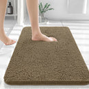 Kitinjoy Luxury Chenille Bath Rugs Machine Washable Non-Slip Plush Shaggy Bathroom Mats Rugs Toilet Bathtub Room Foot Floor Mats