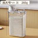 Grain Storage Container with Lid and Measuring Cup