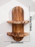 1Pc Boho Style Wooden Wall Shelves