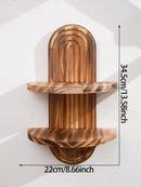 1Pc Boho Style Wooden Wall Shelves