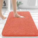Kitinjoy Luxury Chenille Bath Rugs Machine Washable Non-Slip Plush Shaggy Bathroom Mats Rugs Toilet Bathtub Room Foot Floor Mats